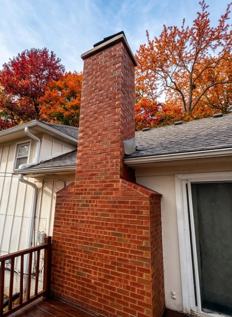 Full Chimney Rebuild · Fall Foliage · Kansas City, MO